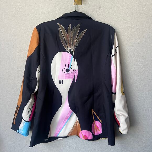 NWT Zcrave F3TISH Artsy Blazer in Black Size Medium - Picture 4 of 7